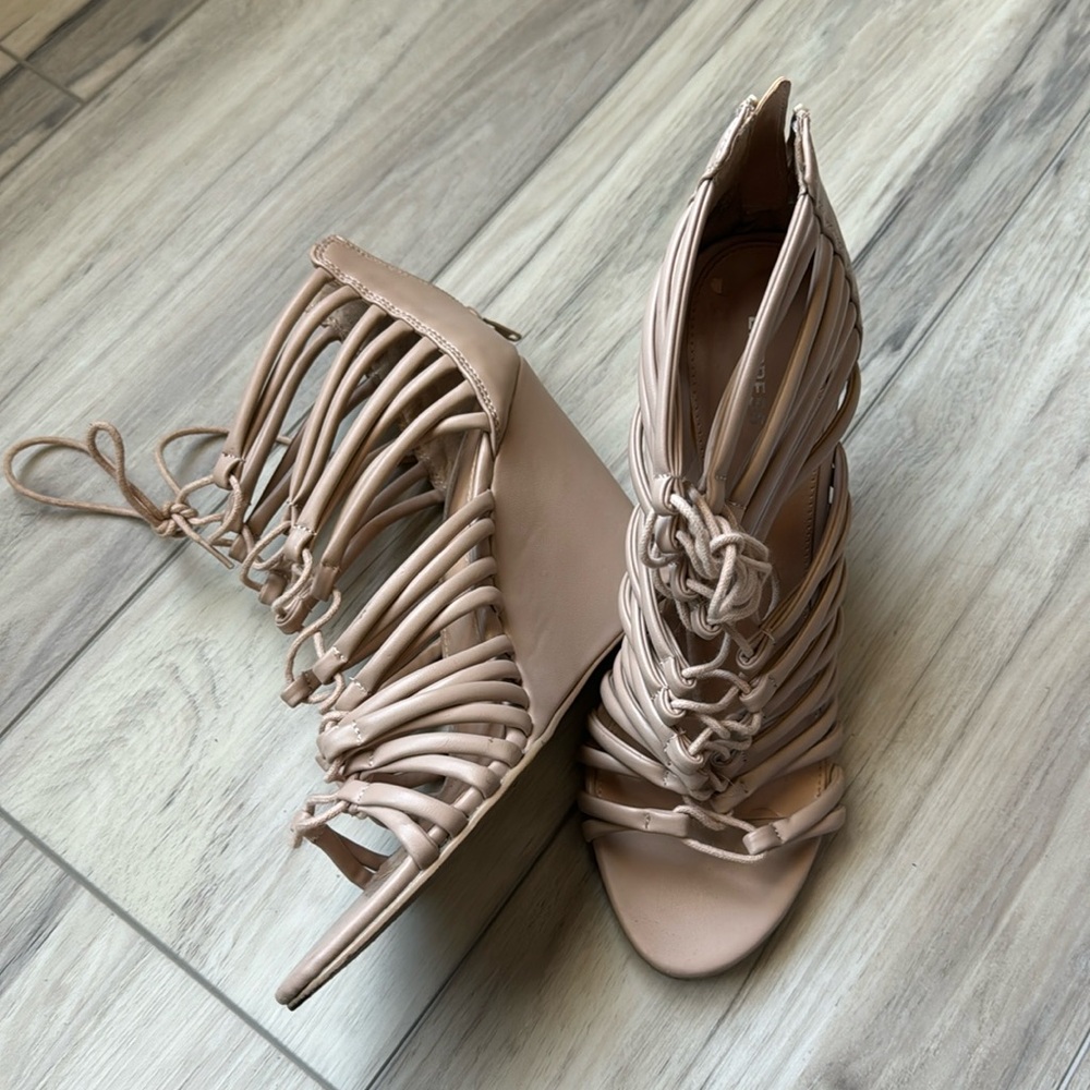 Lace up wedges